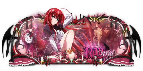 Sign Modelada - Rias Gremory (Gift pra Rayana)