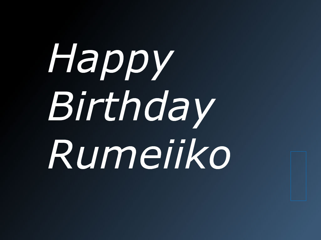 Birthday Card for Rumeiiko