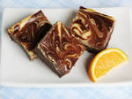 Chocolate Orange Cheesecake Swirl Brownies by Kitteh-Pawz