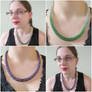 Green and Purple Graduated Full Persian Necklaces