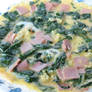 Open-Faced Ham and Swiss Chard Omelette