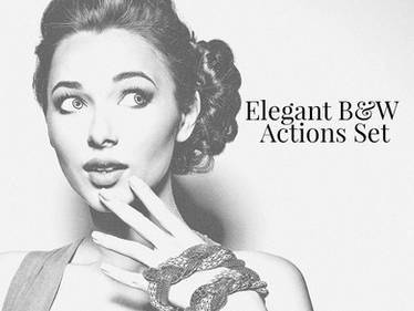 Free Elegant BW Photoshop Actions Set