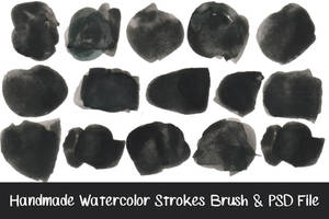 Free Watercolor Strokes Brushes Plus PNG Overlays