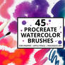 45 Procreate Watercolor Brushes