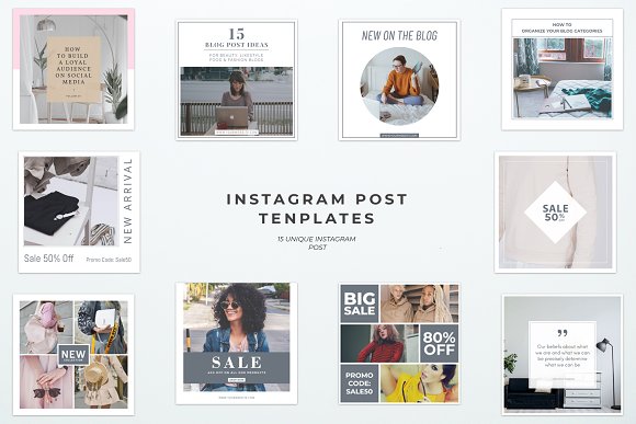Simple Instagram Post Templates by symufa on DeviantArt