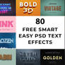 80 Free Smart Easy PSD Text Effects