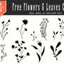 25+ Free Flowers And Leaves Handmade Cliparts