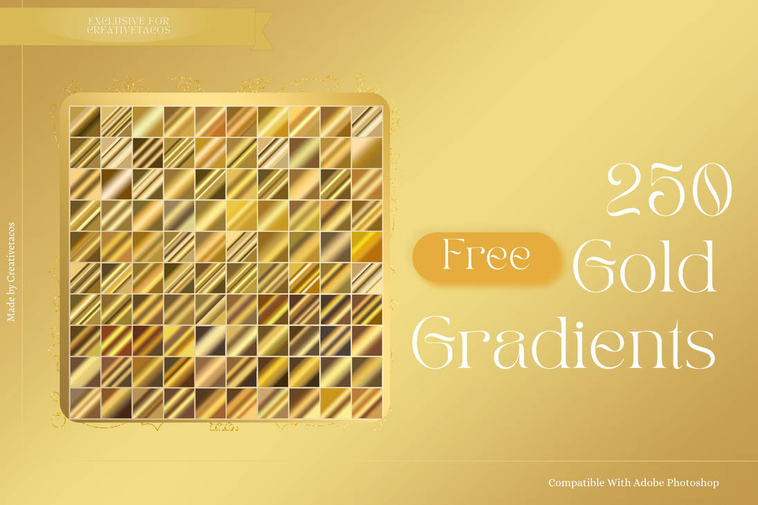 250 Beautiful Gold Gradient Photoshop Shades