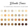 40 Blonde Hair Procreate Color Palettes