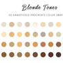 40 Blonde Hair Procreate Color Palettes