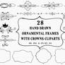 25+ Hand Drawn Ornamental Frames | Crowns Cliparts