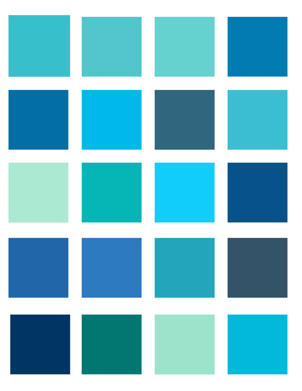 Light Blue Color Palette 2 by Oceanisuna on DeviantArt Chart Color Palette Blue