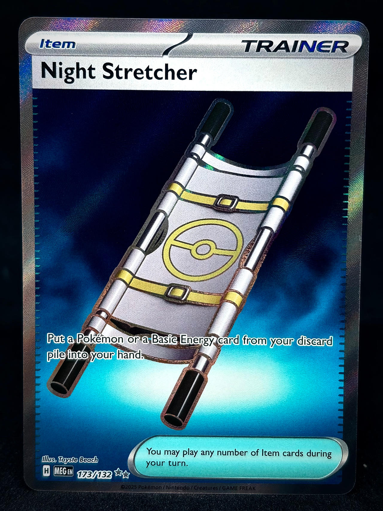 night stretcher pokemon card #pokemontcg #pokemon #pokemoncards #pokemoncommunity #pokemontcg scuffs or scratches night stretcher by sendcardz on