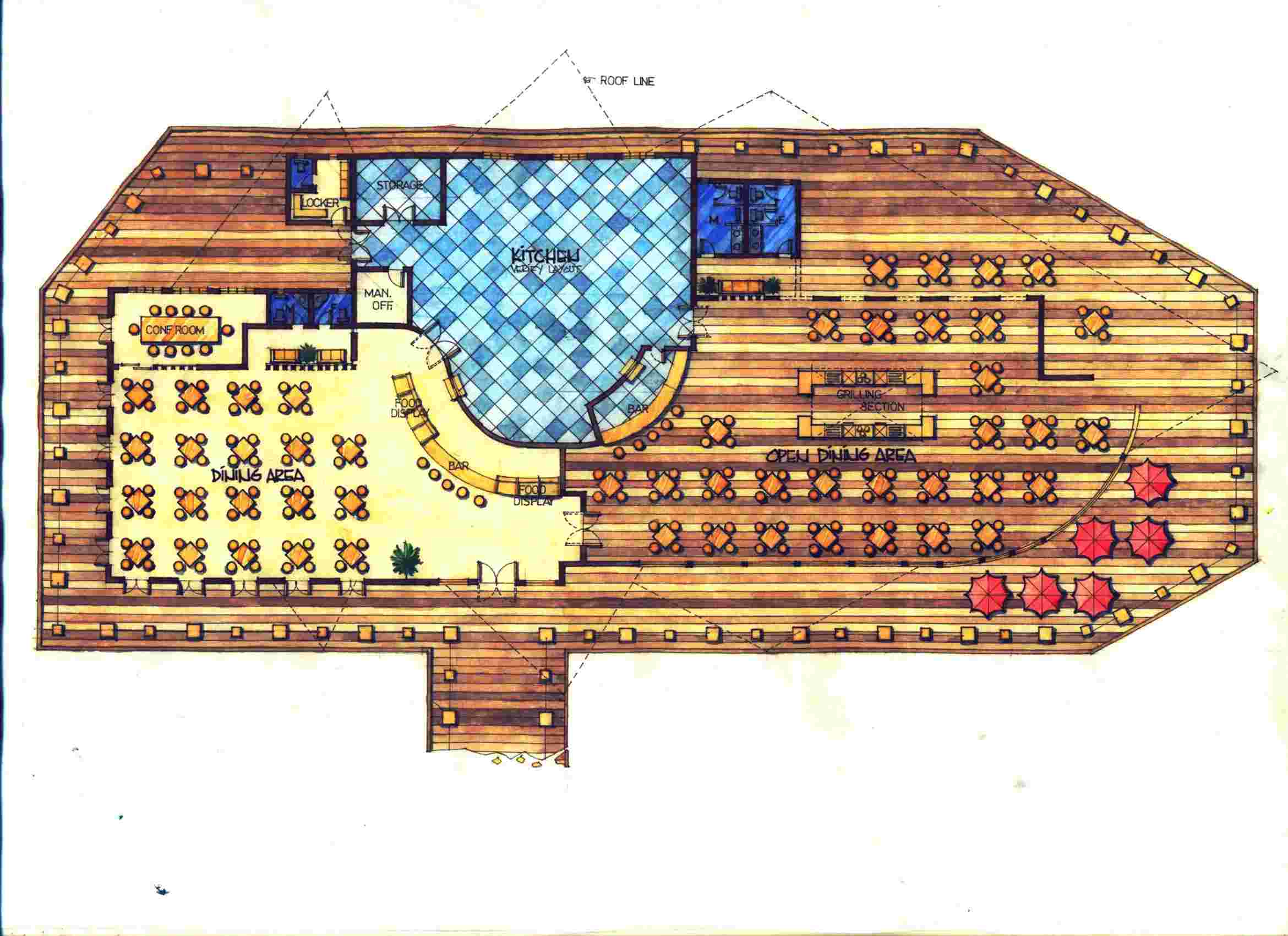 Resto Bar Floorplan By Architect Jong On Deviantart
