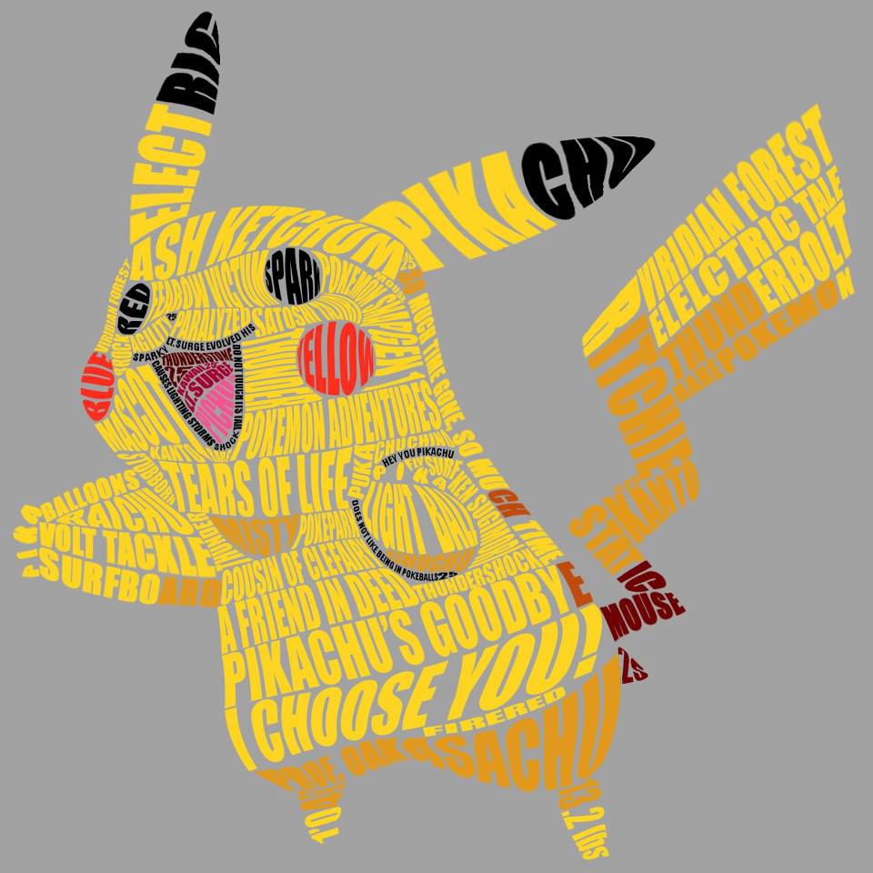 Pikachu Typography