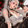 Cyberpunk Silver-Haired Aviator Muse