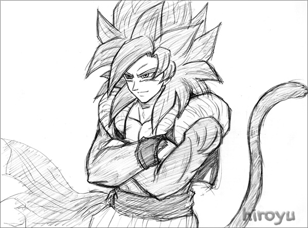 Gogeta SSJ4 - Line Art by Matthew25892 on DeviantArt