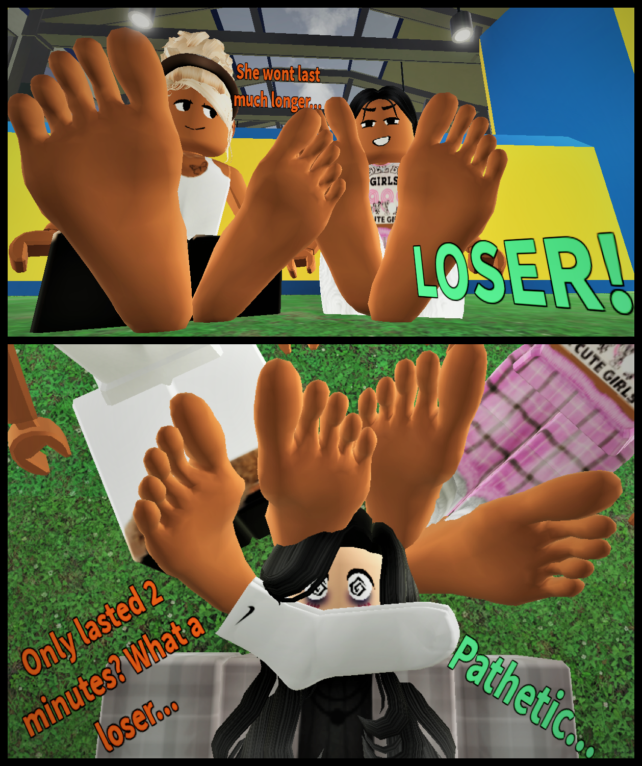 I shove my Sweaty Roblox Feet in his face by MiaRoblox on DeviantArt