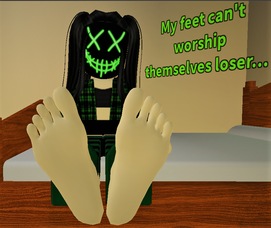 I shove my Sweaty Roblox Feet in his face by MiaRoblox on DeviantArt