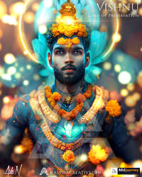 AI Render of Futuristic Hindu God Vishnu