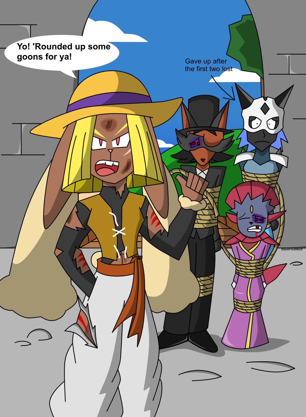 Roundin' up some Goons by BlueFoxNick on DeviantArt