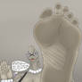 Dino granny's tired huge dirty sole