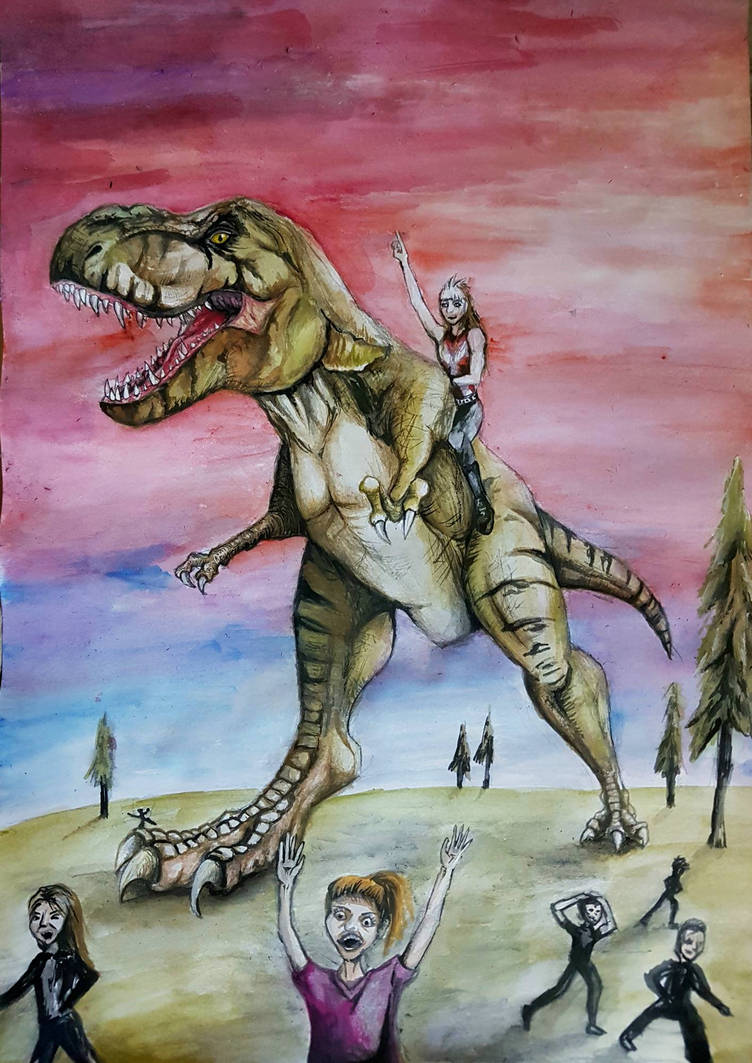 Devil Riding Dinosaur The devil rides a dinosaur by Tigritior on DeviantArt