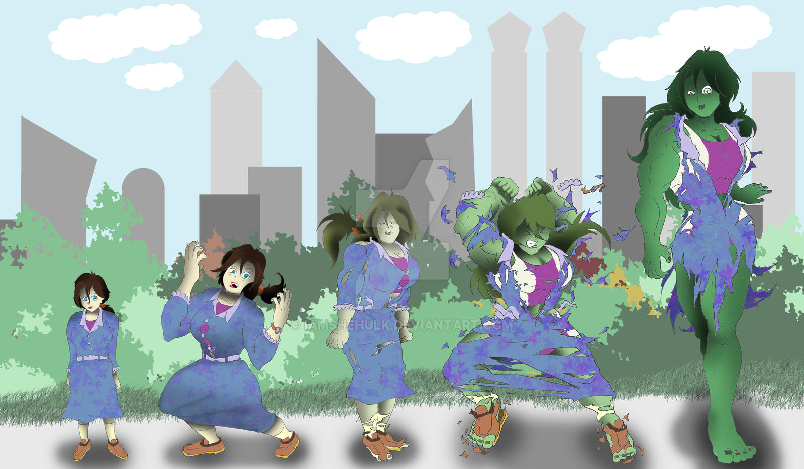 SHE HULK TRANSFORMATION SEQUENCE by IAmSheHulk on DeviantArt