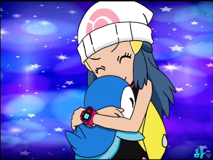 dawn and piplup (pokemon and 2 more) drawn by echizen_(n_fns17)