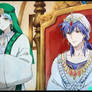 Magi King Sinbad and Jafar  paint drawing 3