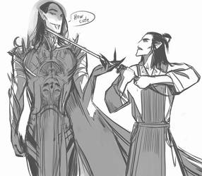 Melkor and young Feanor