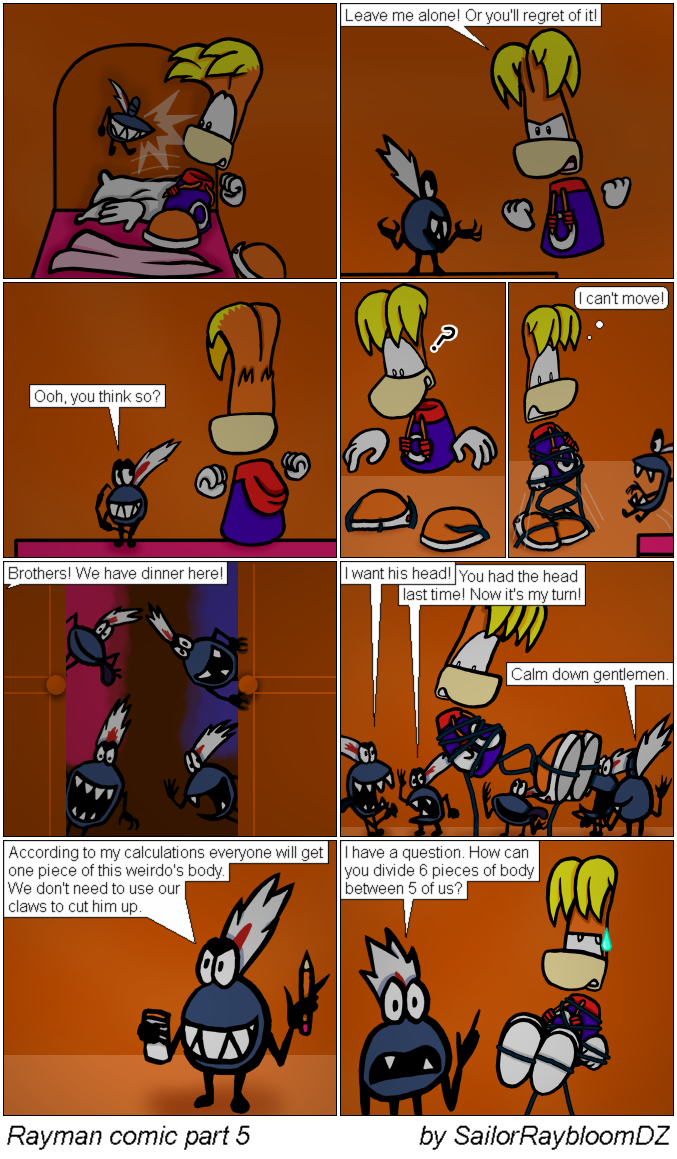 Rayman Sweating Rayman comic 9 - part 5 by SailorRaybloomDZ on DeviantArt