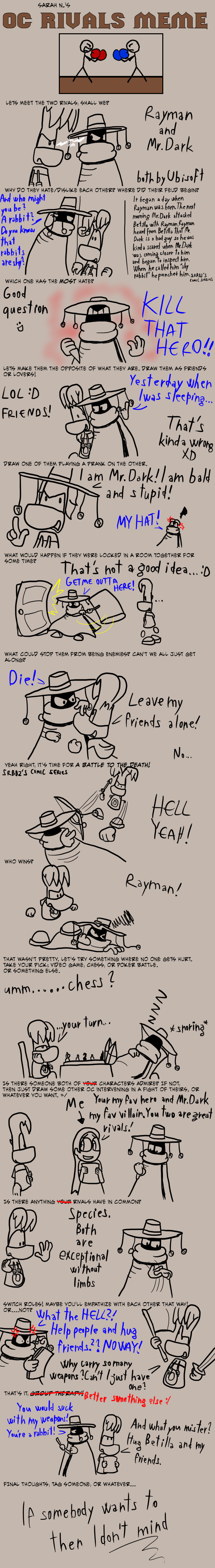 Rivals meme - Rayman and Mr. Dark