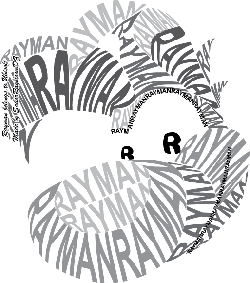 Raymin Lettering Calligram - Rayman by SailorRaybloomDZ on DeviantArt