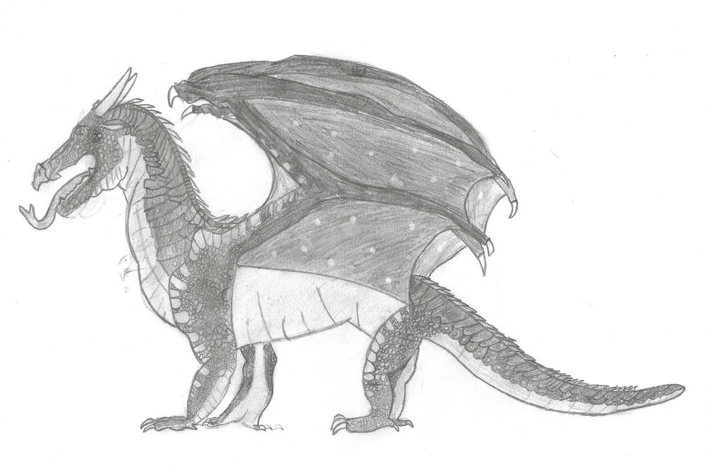 Wings Of Fire Nightwing Drawing By: KajiggaD by kajiggad on DeviantArt