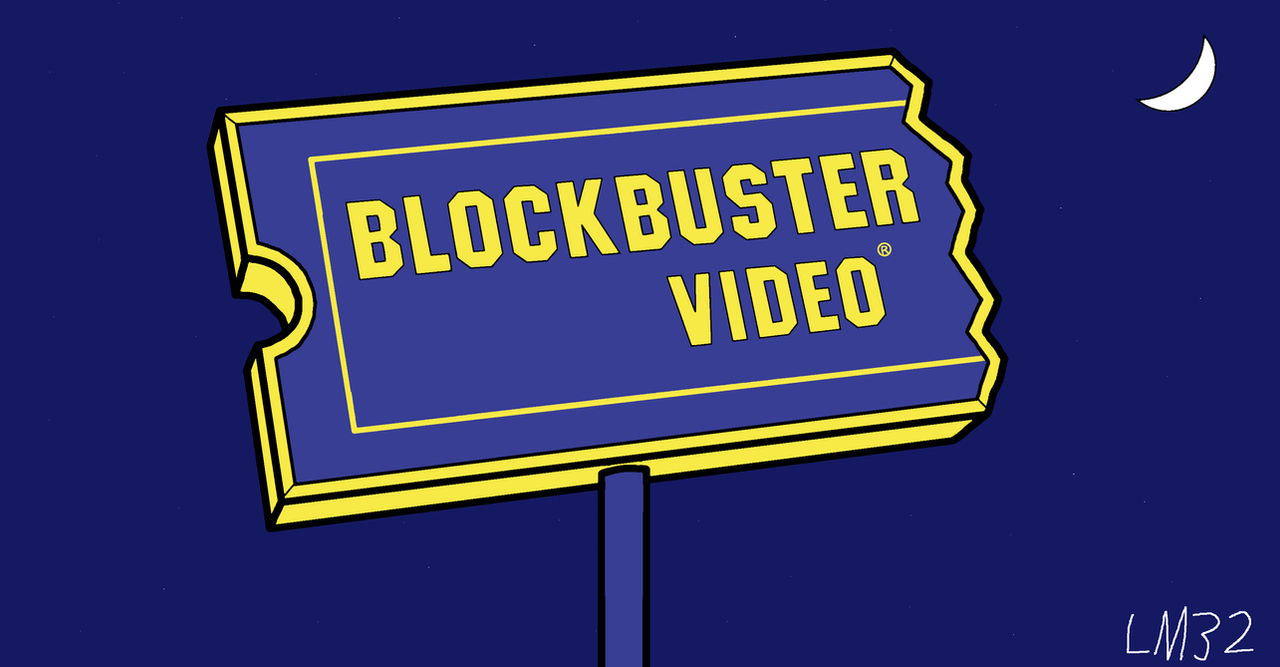 Blockbuster Video sign at night by LandonMac32 on DeviantArt