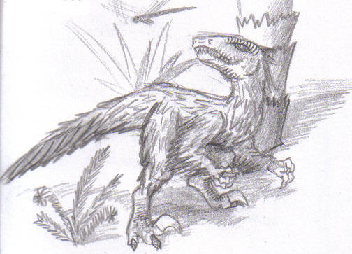 Pouncing Raptor Outline Raptor by coyotepack on DeviantArt