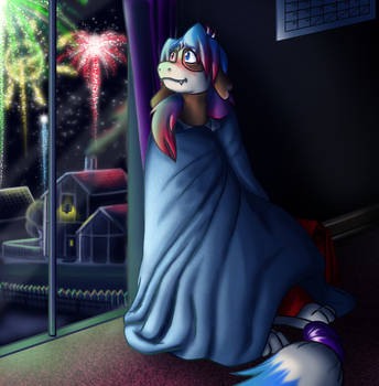 Fireworks by the window sill by coyotepack