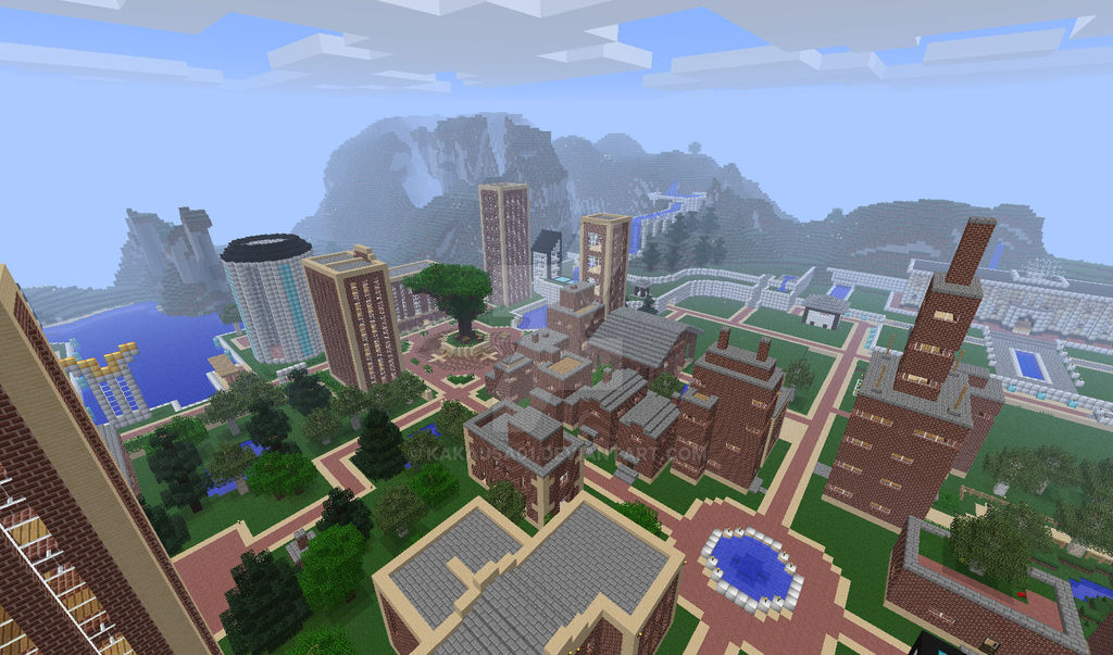 Minecraft Developed City Minecraft City 004 by Kakausa01 on DeviantArt