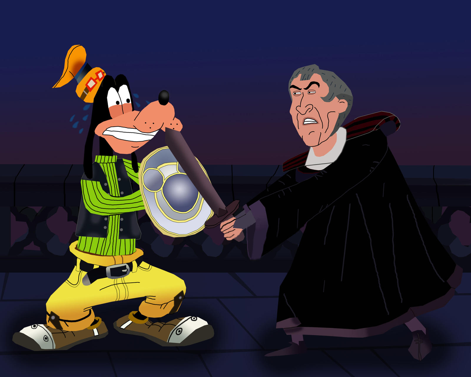 Goofy vs Frollo by AndrewSS23 on DeviantArt