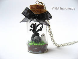 OOAK halloween glass jar