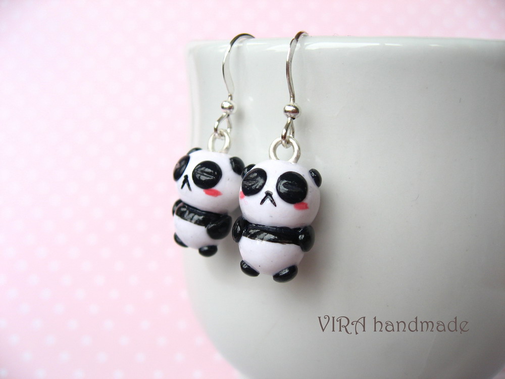 Sleeping pandas earrings