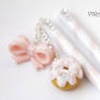 Lolita hair sticks with bow and doughnut