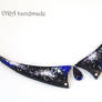 Hand painted galaxy collar necklace