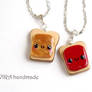 Kawaii Peanut Butter and Jelly Necklaces