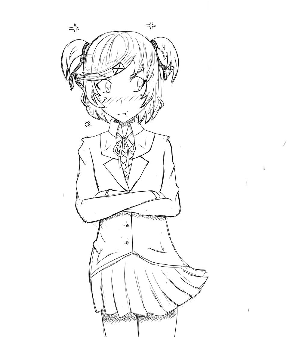 DDLC FanArt: Grumpy Natsuki