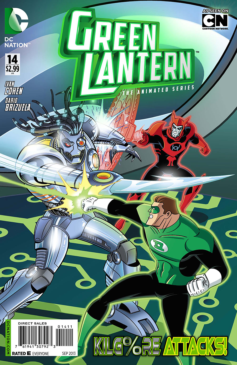 Green Lantern Animated book # 14 cover