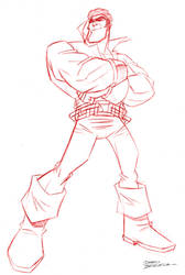 Power Man - pencil sketch