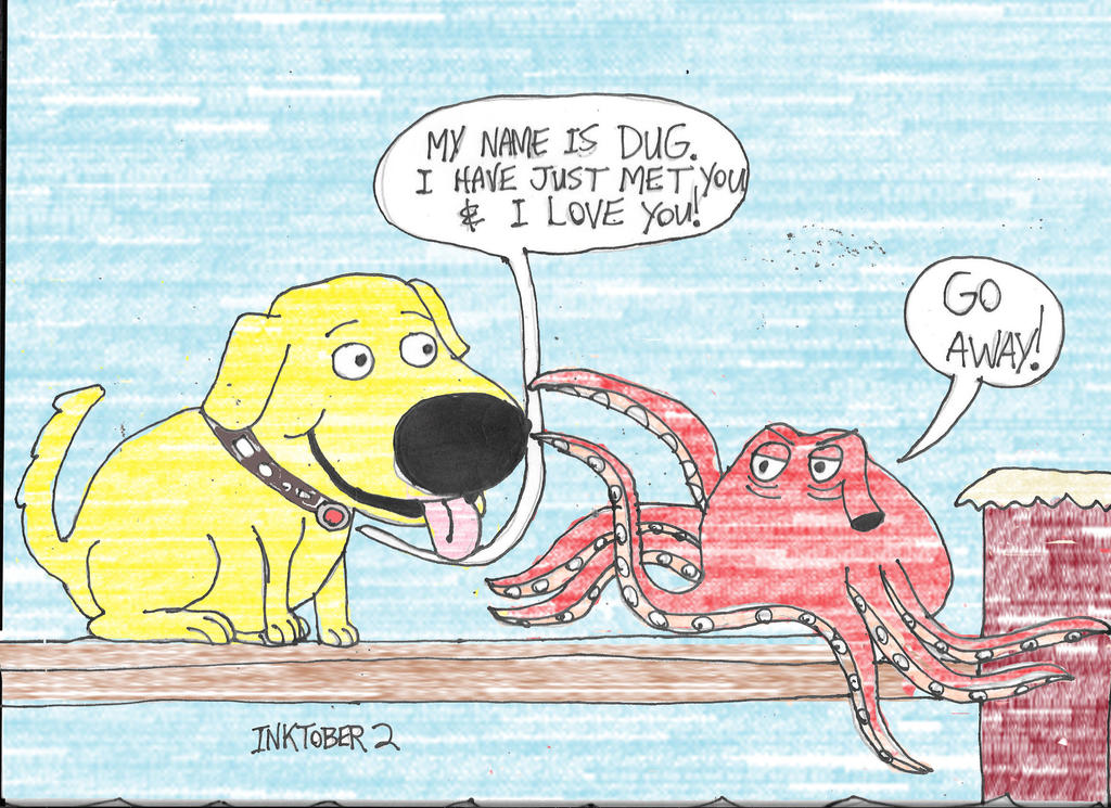 Inktober 2 - Dug meets Hank