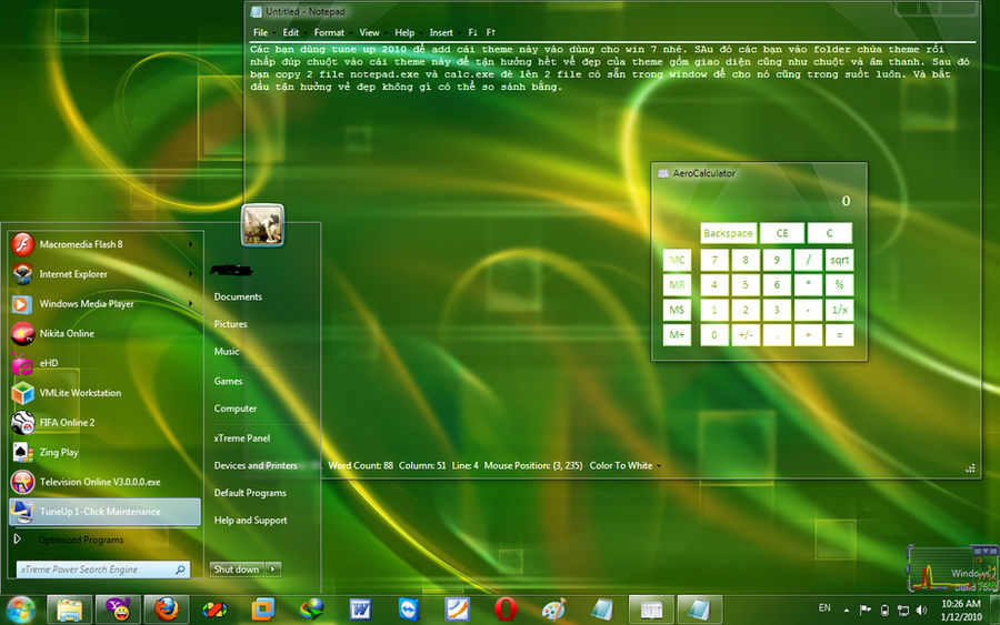 FULL GLASS Theme cho Windows 7 by kensrus on DeviantArt